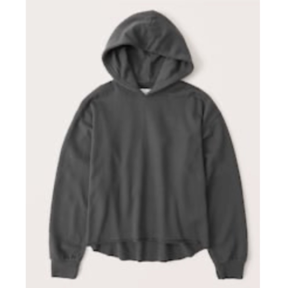 A & F Cutoff Hoodie in Dark Grey